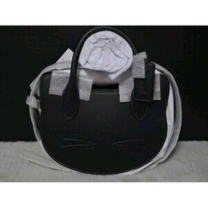 Coach Kitty Cat Bag Black Glovetanned Leather - NWT